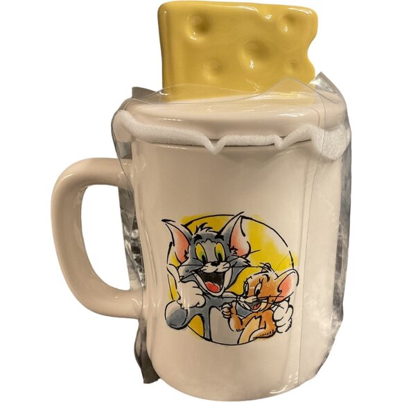 Tom and Jerry Rae Dunn Turner Entertainment Artisan Collection Mug with Lid NWT - Picture 3 of 7